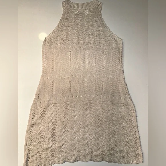 New Women's Solid Color Sleeveless Casual Holiday Hollow Out Embroidery dress - Picture 8 of 8